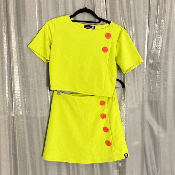 lime skort modette set - Picture 1 of 16
